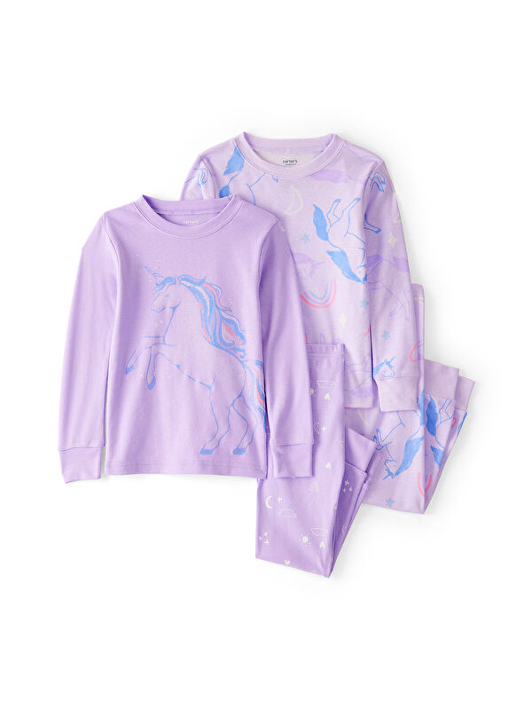 Carter's Kız Çocuk Lila Pijama Set