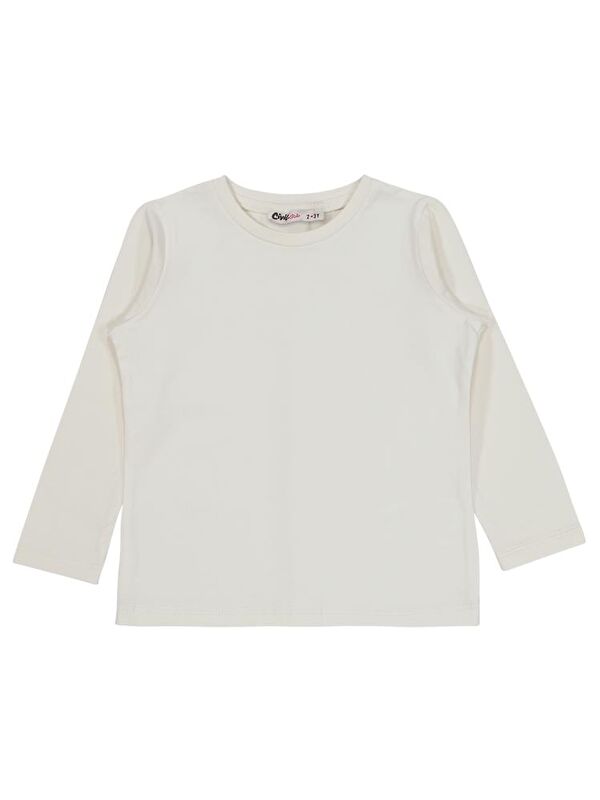 Civil Girls Basic 2-5 Yaş Sweatshirt - Ekru 4-5 Yaş