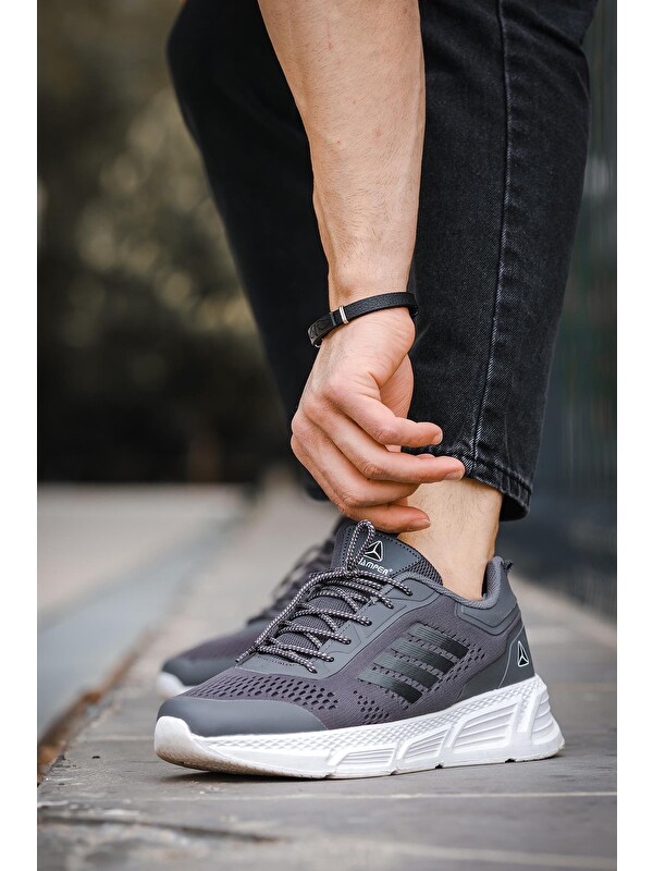 Oksit Mj 2155 Nefes Alabilen Bağcıklı Rahat Kalın Taban Erkek Sneaker