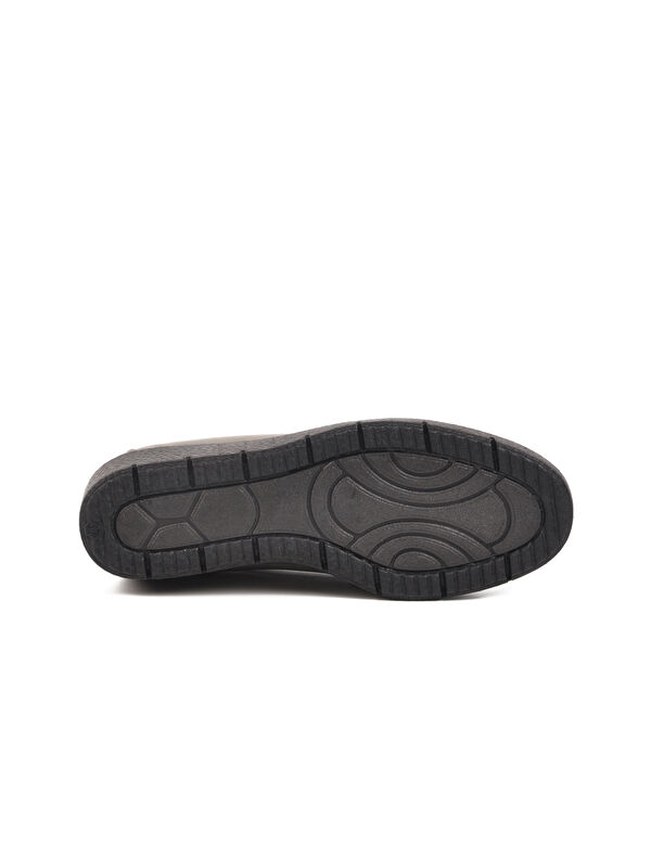 Gri Hakiki Deri Kadın Casual Ayakkabı BB095 Z - Görsel 6