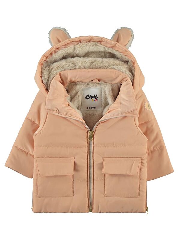 Civil Baby Pelüş Kulaklı 6-18 Ay Mont - Pudra 18-24 Ay