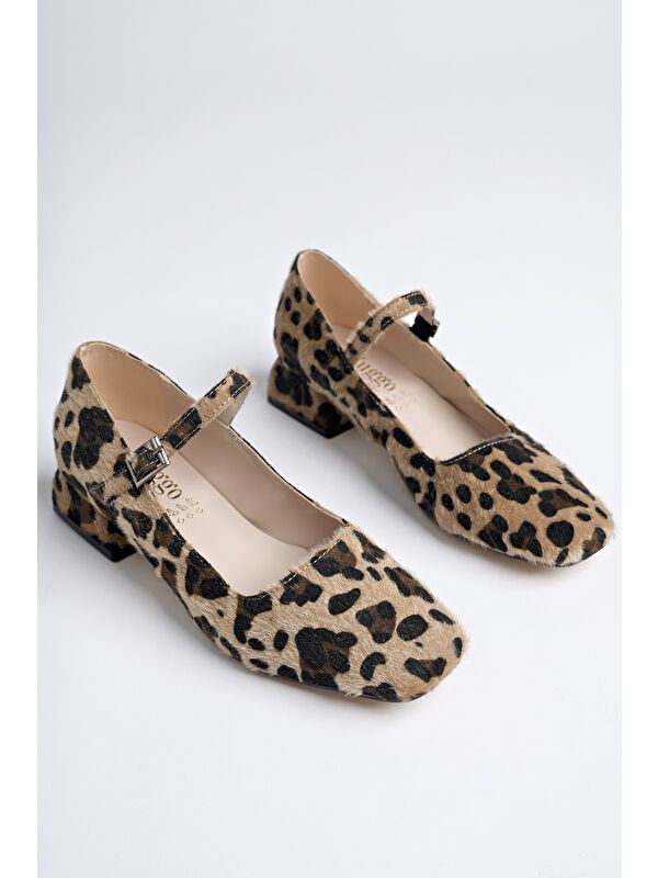 MARY Kare Burunlu Kadın Kısa Topuklu Ayakkabı - Görsel 2