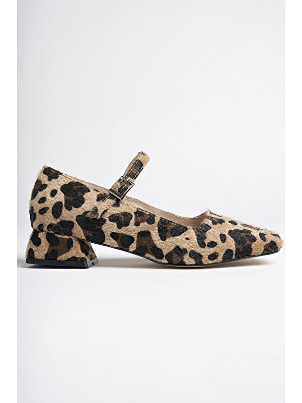 MARY Kare Burunlu Kadın Kısa Topuklu Ayakkabı - Görsel 6