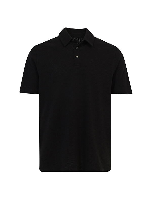 Kinetix Siyah Erkek Polo Yaka Kısa Kol T-Shirt
