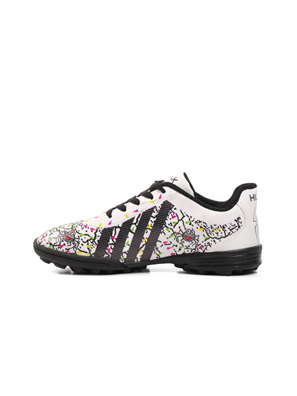 Örümcek Desenli Beyaz Çocuk Halı Saha Ayakkabısı - Görsel 3