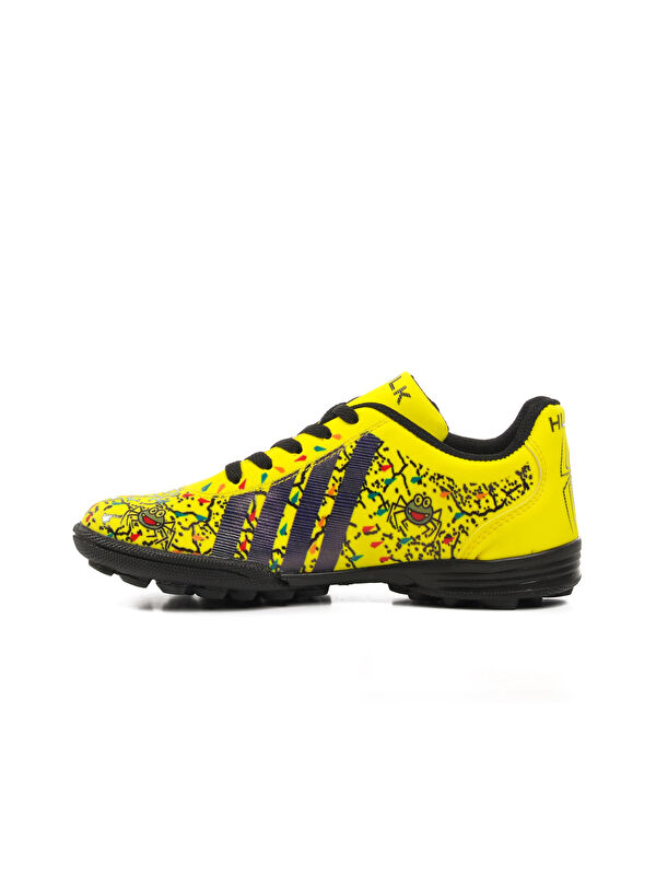 Örümcek Desenli Sarı Çocuk Halı Saha Ayakkabısı - Görsel 3