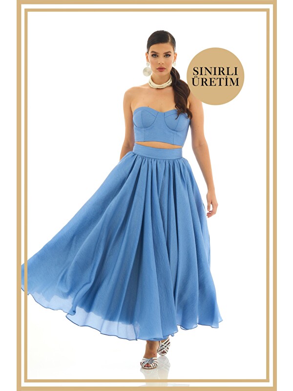 CARMEN Limited Edition | Solana Mavi Midi Takım