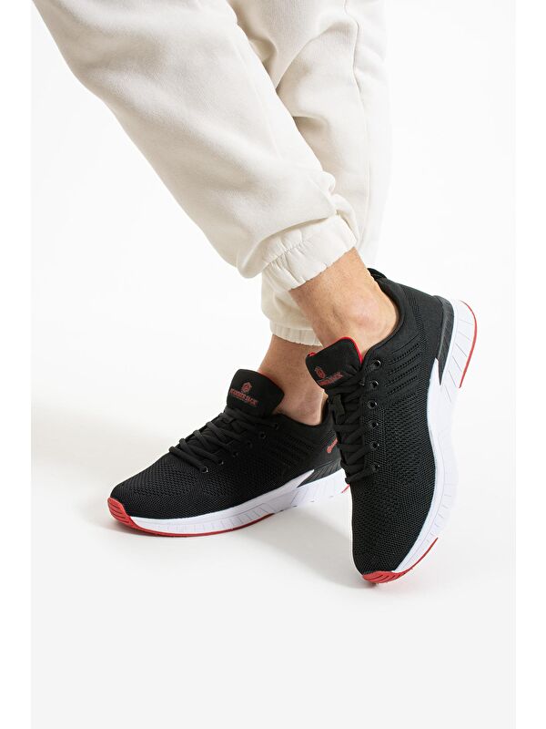 Manaus Siyah Kırmızı Erkek Spor Ayakkabı - Görsel 4