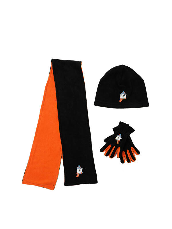 Polaris PL BEAR SET B-5PR KOYU ANTRASIT Erkek Çocuk Atkı/Bere/Eldiven