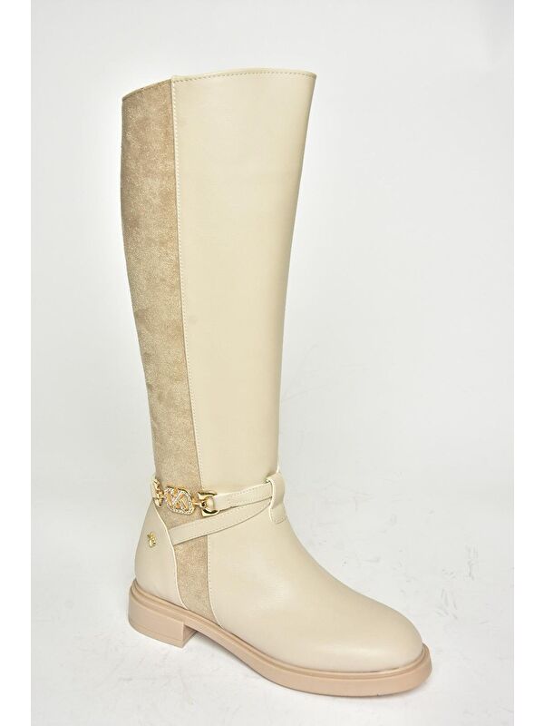 T9730009 Bej Kadın Çizme - Görsel 7