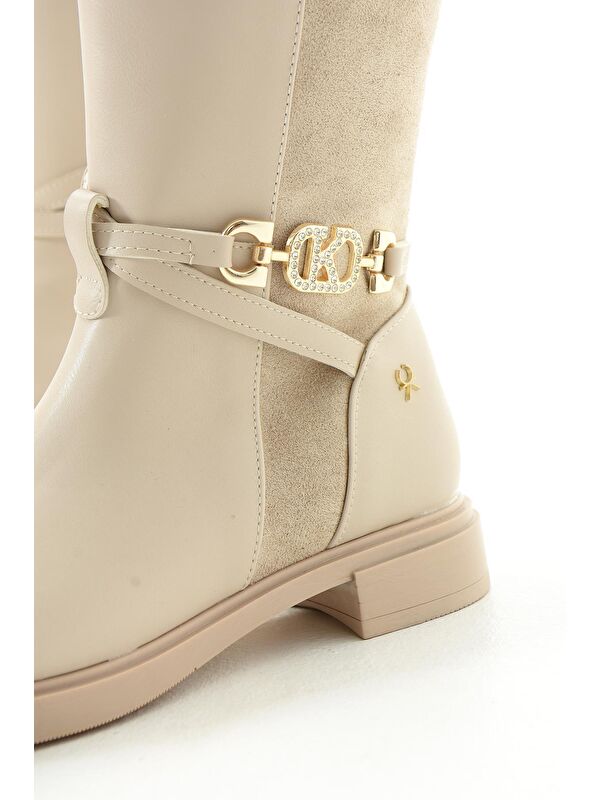 T9730009 Bej Kadın Çizme - Görsel 8