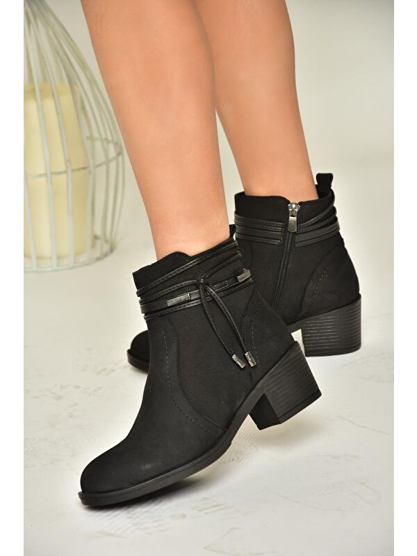 T5557033 Siyah Kadın Bot - Görsel 3