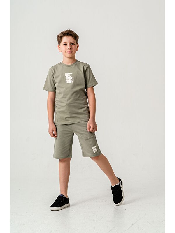 Mışıl Kids Surf & Sun Baskılı Erkek Çocuk Şort - Tişört Takımı