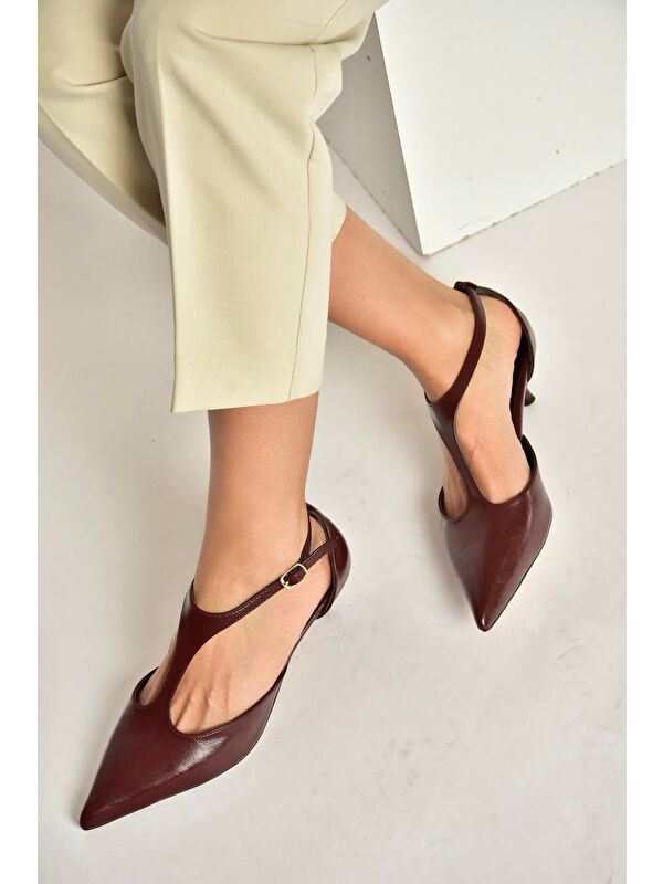 Fox Shoes Bordo Kadın Topuklu Ayakkabı Y480569960