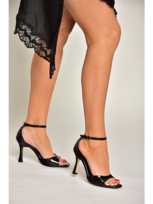 Fox Shoes Siyah Fox Shoes Topuklu Kadın Ayakkabı Y569823309