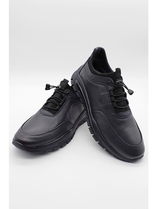 Koyu Lacivert %100 Deri Analin Bağcıklı Casual Ayakkabı 1033245165 - Görsel 4