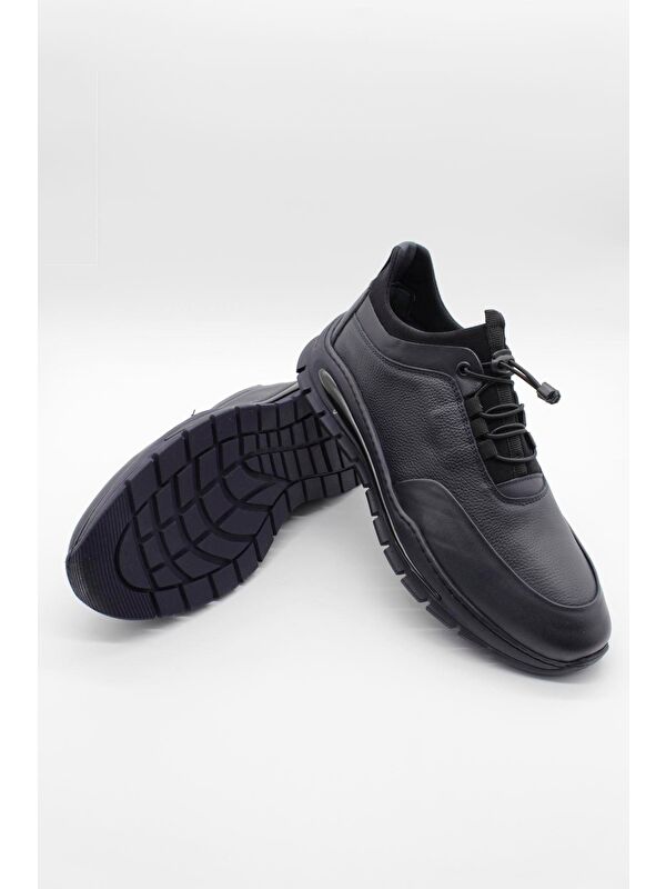 Koyu Lacivert %100 Deri Analin Bağcıklı Casual Ayakkabı 1033245165 - Görsel 5