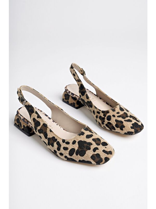 LOİS Arkası Açık Kare Burunlu Kadın Kısa Topuklu Ayakkabı - Görsel 3