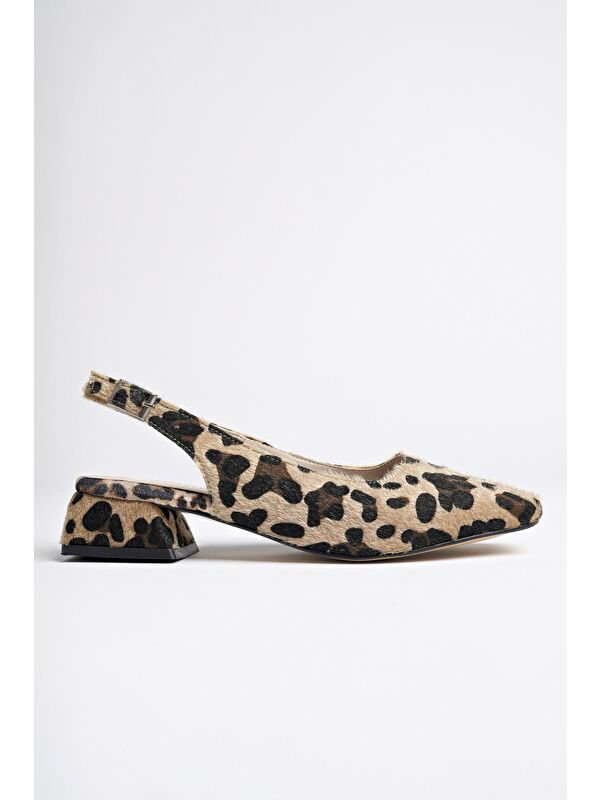 LOİS Arkası Açık Kare Burunlu Kadın Kısa Topuklu Ayakkabı - Görsel 4