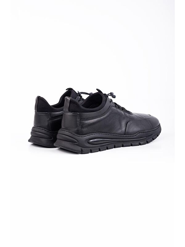 Siyah %100 Deri Analin Bağcıklı Casual Ayakkabı 1033245165 - Görsel 5