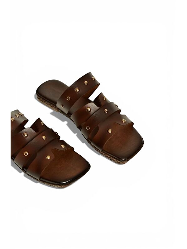 Fox Shoes Kahverengi Fox Shoes Terlik Kadın Y390755203