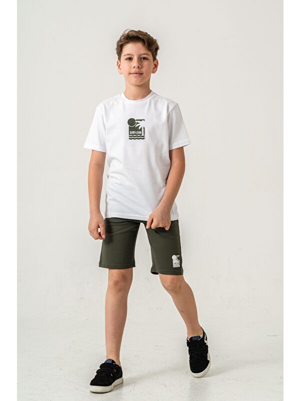 Mışıl Kids Surf & Sun Baskılı Erkek Çocuk Şort - Tişört Takımı