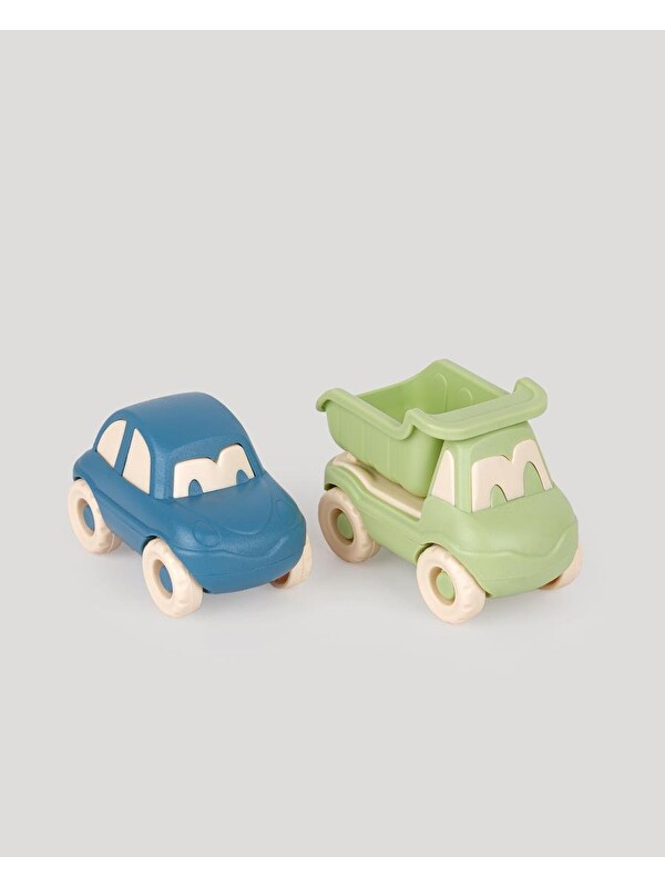 Let's Be Child Sevimli Minik Taşıtlar Kamyon Ve Araba-Yeşil-Turkuaz
