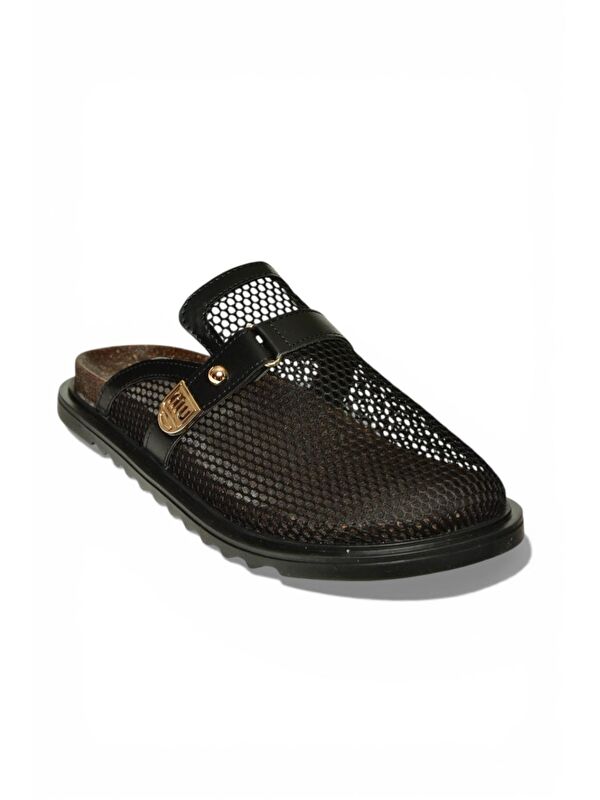 Fox Shoes Siyah Kadın Terlik Y250505015