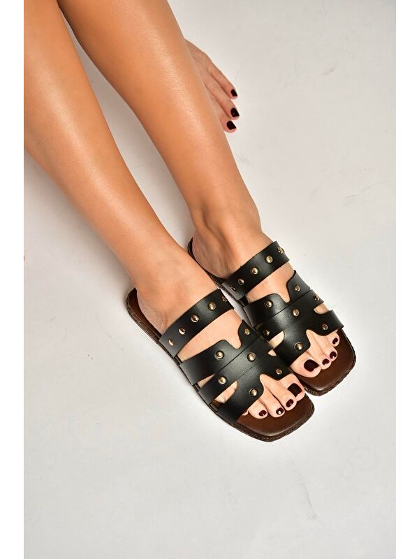 Fox Shoes Kahverengi Fox Shoes Terlik Kadın Y390755203