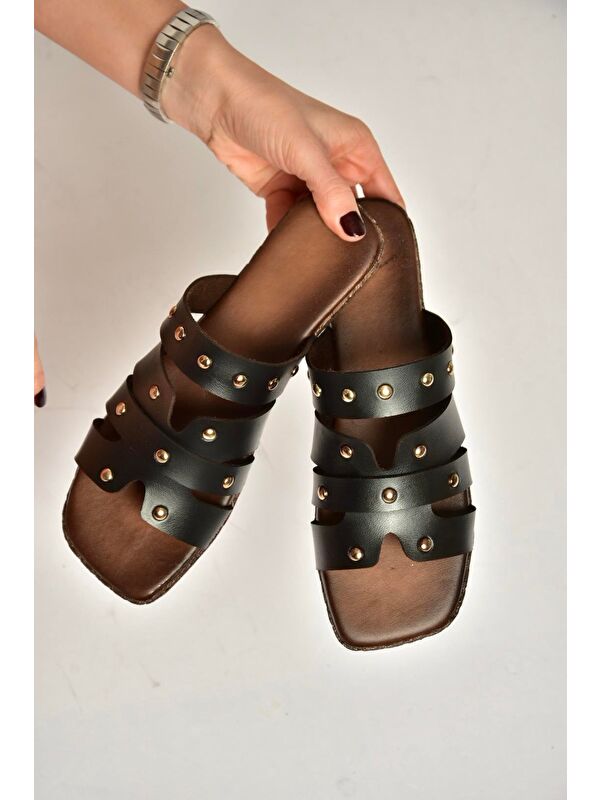 Fox Shoes Kahverengi Fox Shoes Terlik Kadın Y390755203