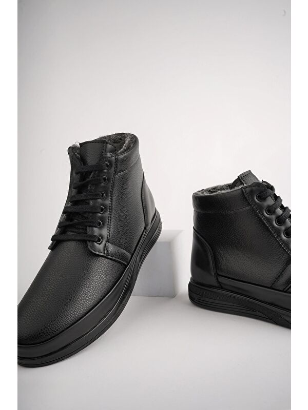 DEWEY Fermuarlı Bağcıklı Kürklü Soğuk Geçirmez Erkek Bot - Görsel 4