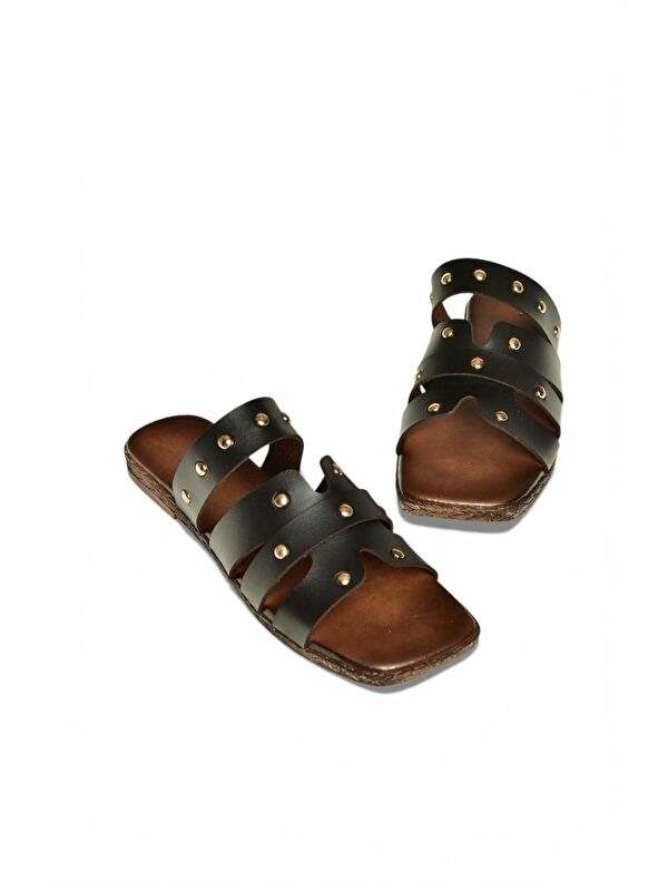 Fox Shoes Kahverengi Fox Shoes Terlik Kadın Y390755203