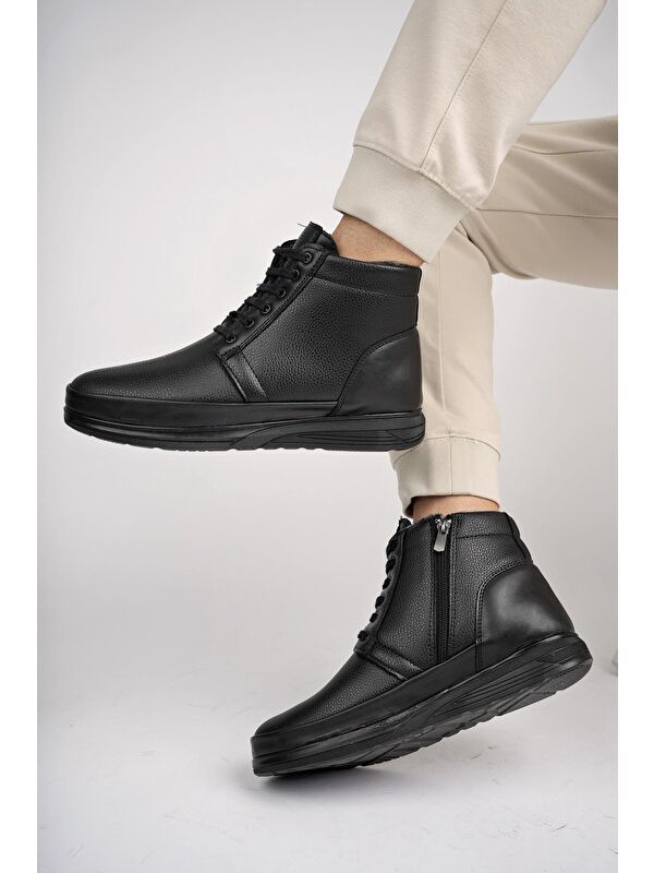 DEWEY Fermuarlı Bağcıklı Kürklü Soğuk Geçirmez Erkek Bot - Görsel 9