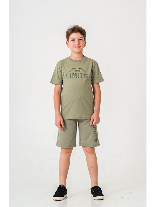 Mışıl Kids Break Limits Fearless Nothing  Limits Baskılı Erkek Çocuk Şort - Tişört Takımı