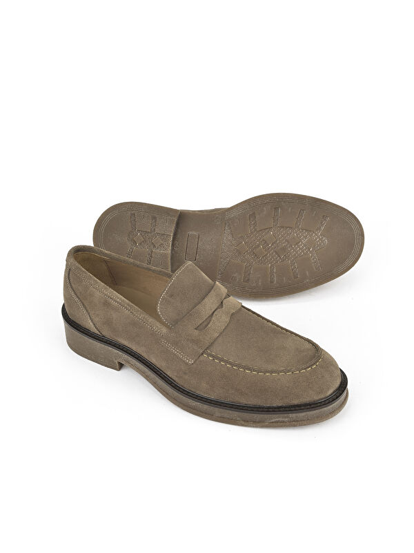 Erkek Hakiki Deri Ayakkabı 1431043Z0212 Vizon - Görsel 3