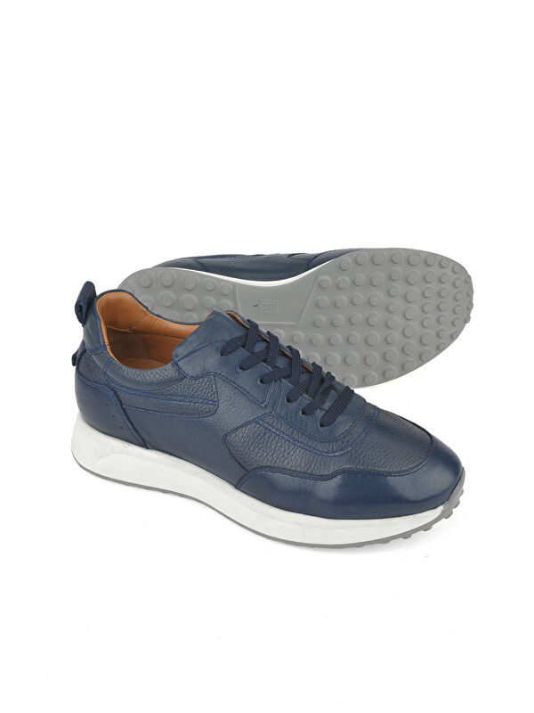 Erkek Hakiki Deri Sneaker 1511026Z280 Lacivert - Görsel 5