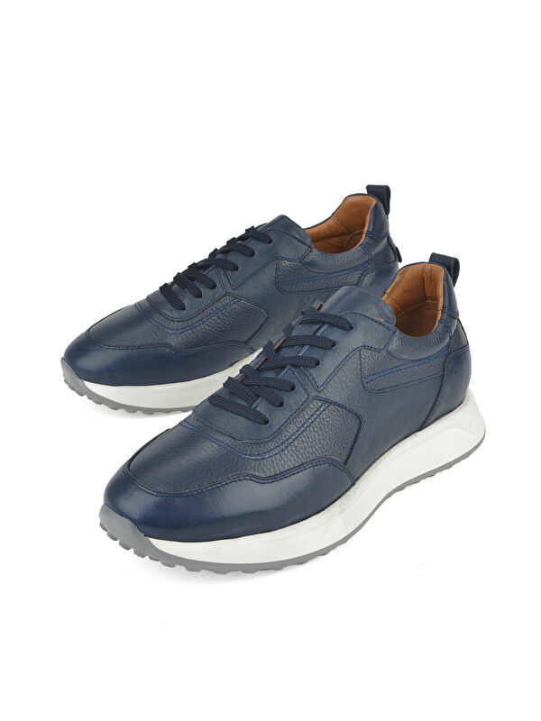 Erkek Hakiki Deri Sneaker 1511026Z280 Lacivert - Görsel 6