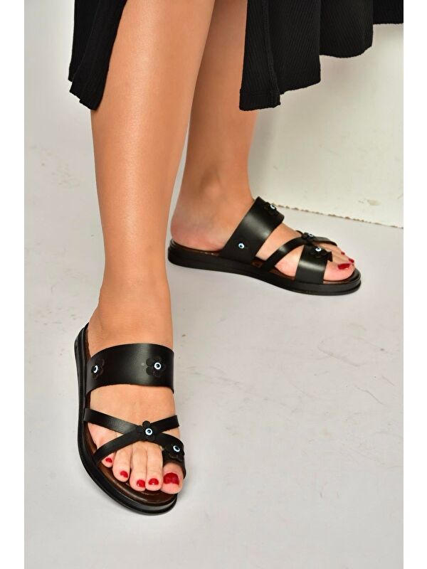 Fox Shoes Siyah Fox Shoes Terlik Kadın Y390022603