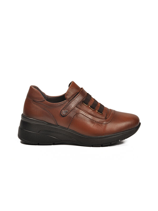 Taba Hakiki Deri Anatomik Kadın Casual Ayakkabı PLV144 Z - Görsel 3