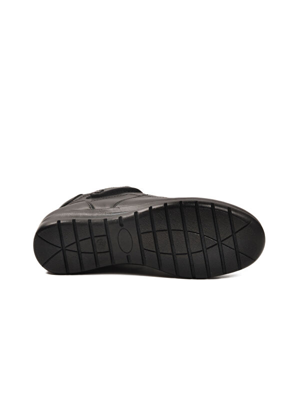 Siyah Hakiki Deri Cırtlı Anatomik Kadın Bot PLV1540 Z - Görsel 6