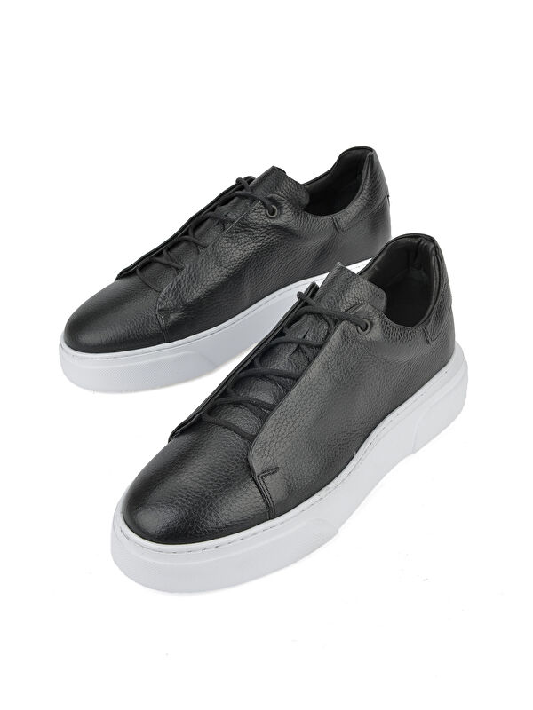 Erkek Hakiki Deri Sneaker 1511026Z855 Siyah - Görsel 6