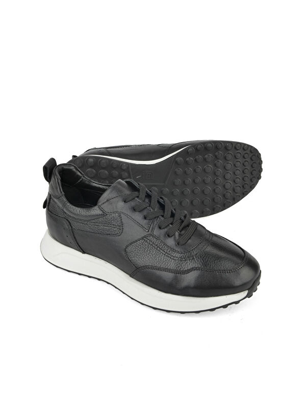 Erkek Hakiki Deri Sneaker 1511026Z280 Siyah - Görsel 5