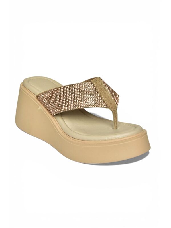 Fox Shoes Bej Kadın Terlik Y973525309