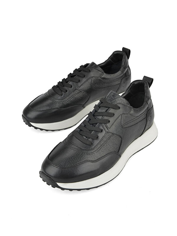 Erkek Hakiki Deri Sneaker 1511026Z280 Siyah - Görsel 6