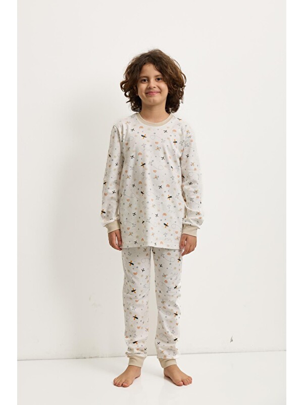 Katia And Bony Erkek Çocuk Uçak Baskılı Pijama Takımı