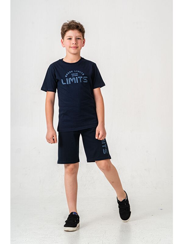 Mışıl Kids Break Limits Fearless Nothing  Limits Baskılı Erkek Çocuk Şort - Tişört Takımı