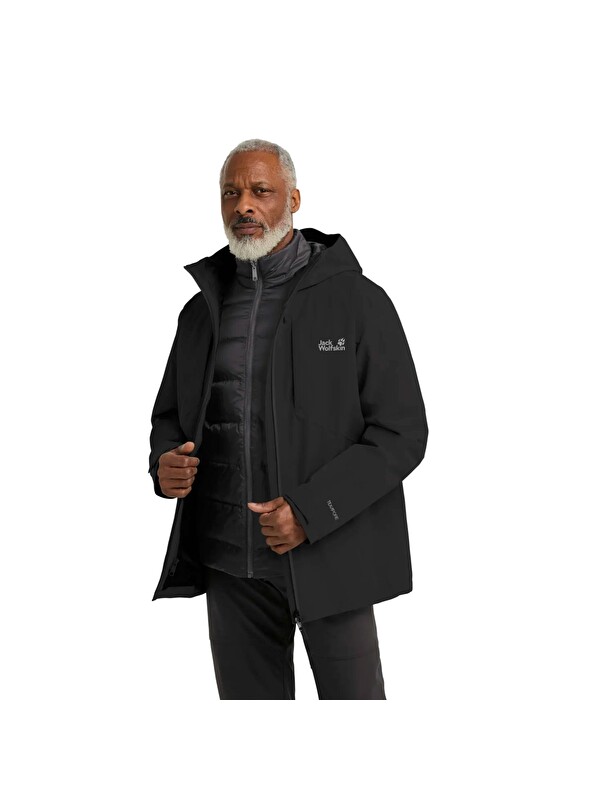 Jack Wolfskin Icecape 3in1 Down Rds Erkek Siyah Outdoor Mont