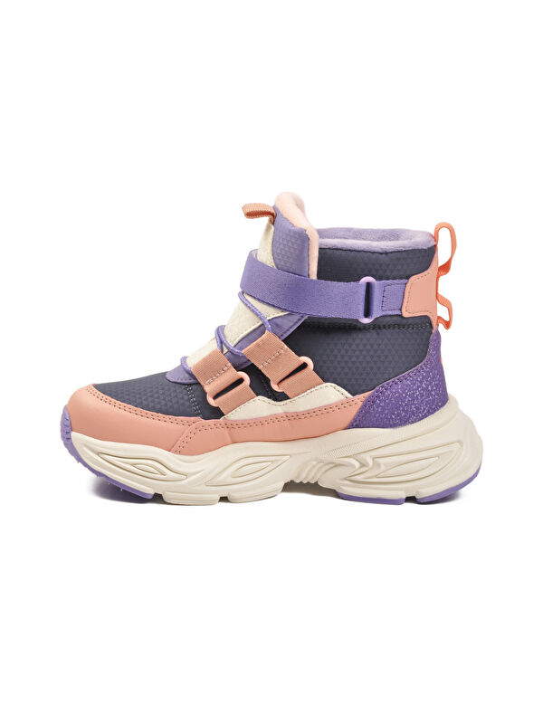 Pudra Cırtlı İçi Polarlı Soğuğa Dirençli Kaymaz Kız Çocuk Bot 2087 F - Görsel 3