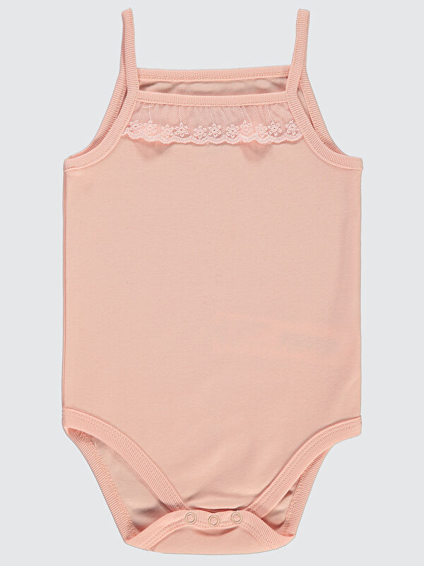 Civil Baby Kız Bebek Çıtçıtlı Badi 2-3 Yaş Pudra