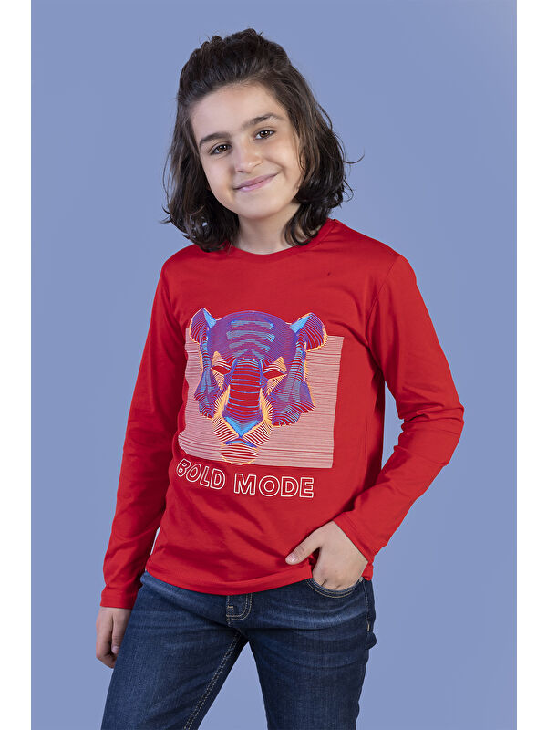 Toontoykids Erkek Çocuk Kabartma Baskılı Tişört
